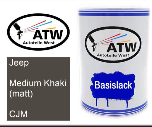 Jeep, Medium Khaki (matt), CJM: 500ml Lackdose, von ATW Autoteile West.
